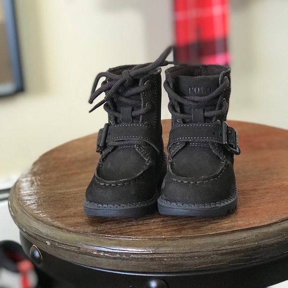 Polo sweater Ralph Lauren boots sz. 4 chocolate nubuck - Picture 4 of 10